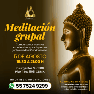 Sesión grupal de meditación Vipassana
