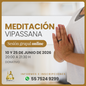 Sesión grupal de meditación Vipassana online