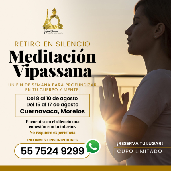 Retiros en silencio de meditación Vipassana, fin de semana