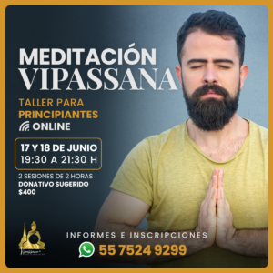 Taller de meditación Vipassana para principiantes online