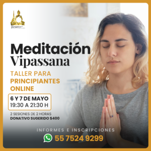 Taller de meditación Vipassana para principiantes online