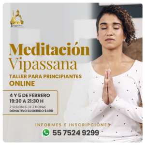 Taller de meditación Vipassana para principiantes online