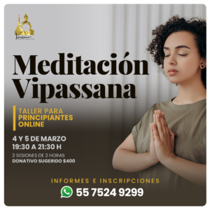 Taller de meditación Vipassana para principiantes online