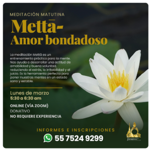 Comienza la semana con Amor-Bondad, meditación en línea