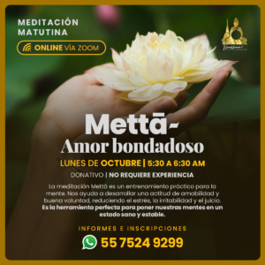 Comienza la semana con Amor-Bondad, meditación en línea