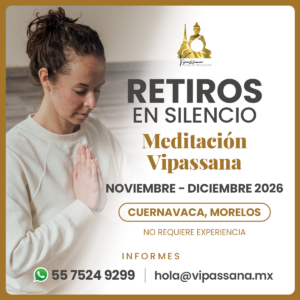 Retiros en silencio de meditación Vipassana, 10 días